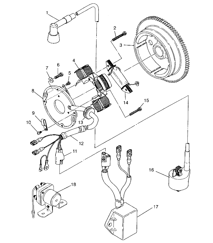 MAGNETO ASSEMBLY Trail Boss W958527 (4930323032C010)