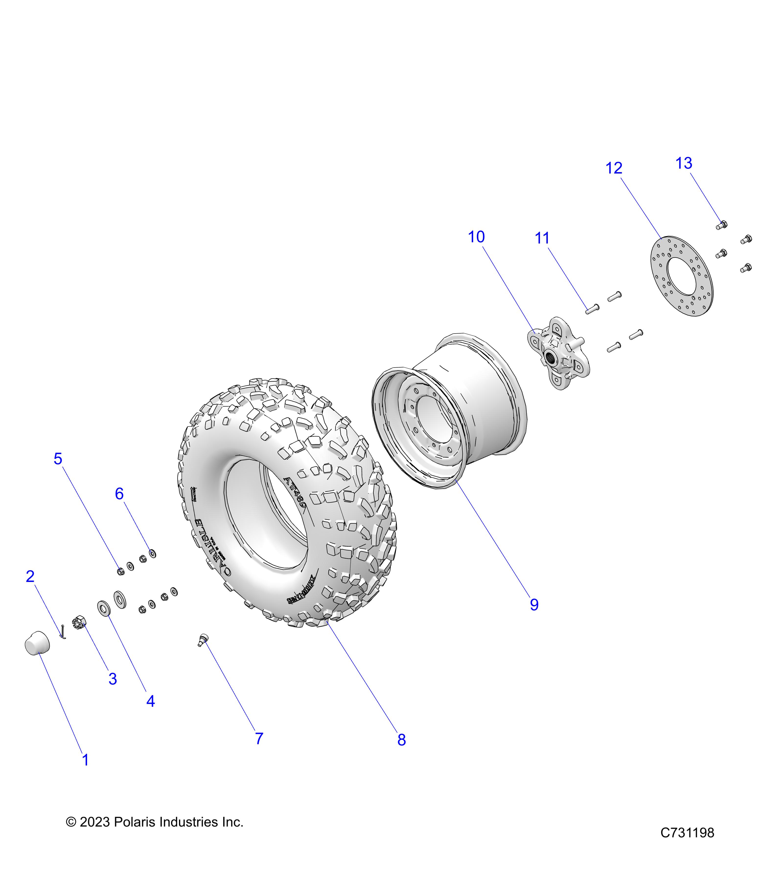 WHEELS, REAR - R25MAA57L1 (C731198)