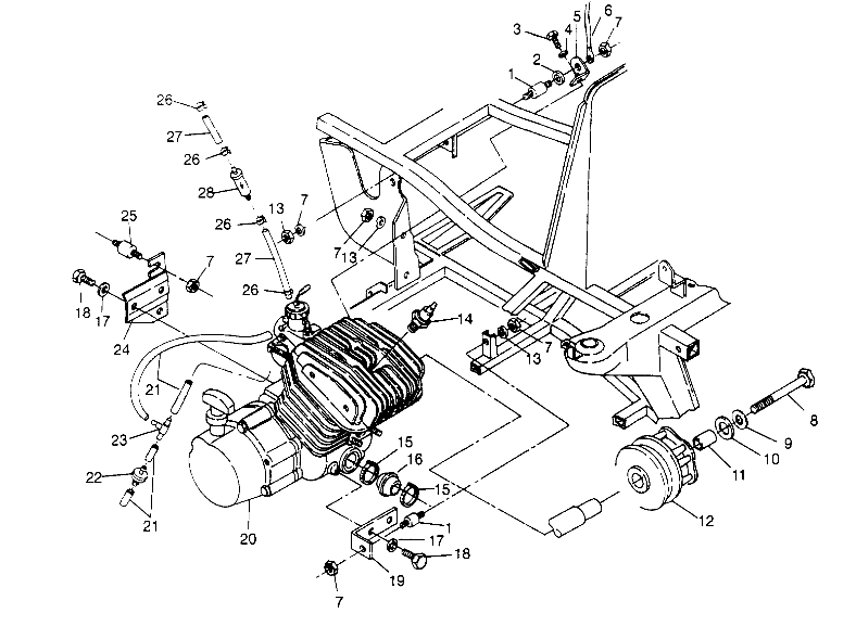 ENGINE MOUNTING Trail Blazer W957221 (4930363036A009)