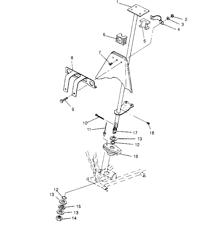 STEERING POST ASSEMBLY Trail Blazer W957221 (4930363036B006)