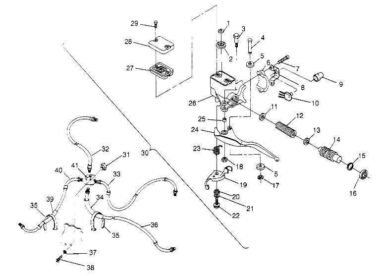 CONTROLS - MASTER CYLINDER/BRAKE LINE Trail Blazer W957221 (4930363036B008)