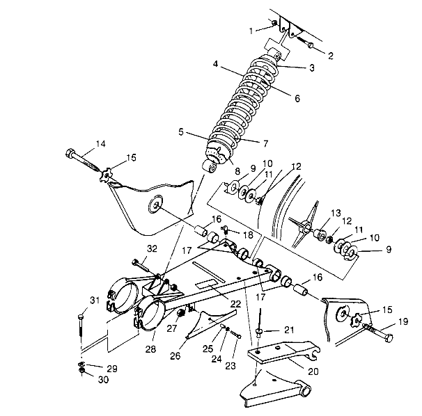 SWING ARM/SHOCK MOUNTING Trail Blazer W957221 (4930363036B009)