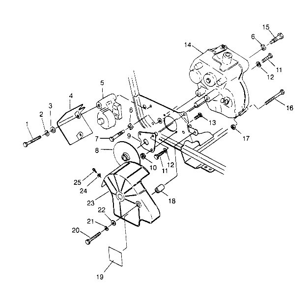 GEARCASE/BRAKE MOUNTING Trail Blazer W957221 (4930363036B013)