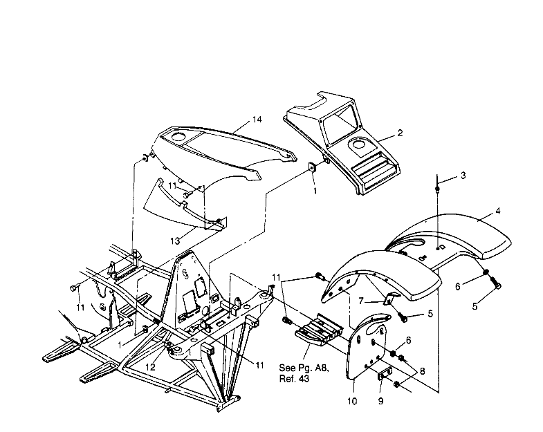 FRONT CAB ASSEMBLY Sportsman 4x4 W958040 (4930403040A005)