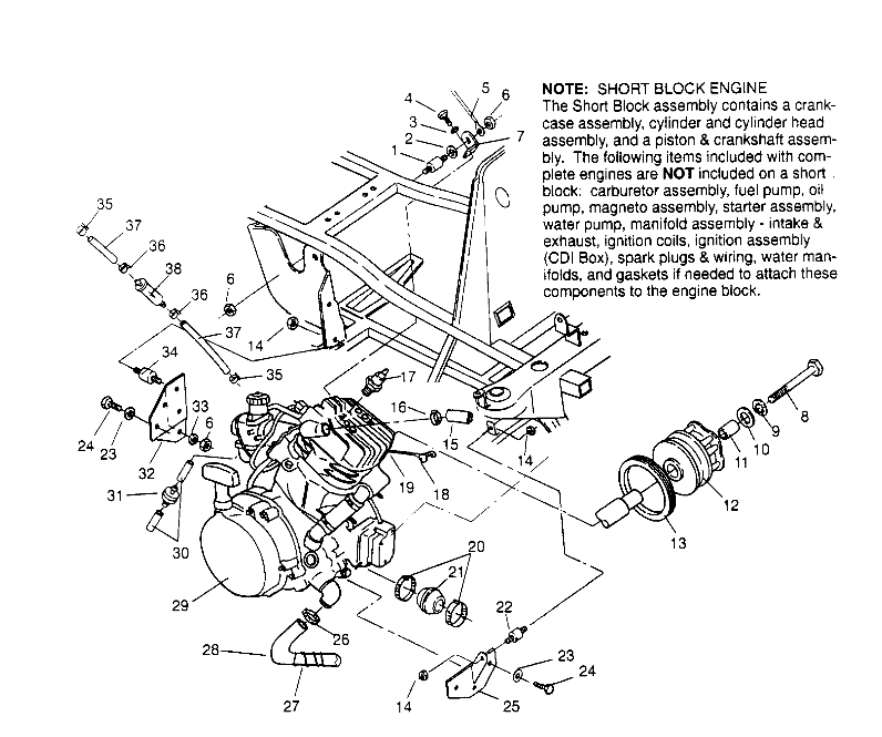 ENGINE MOUNTING Sportsman 4x4 W958040 (4930403040A010)