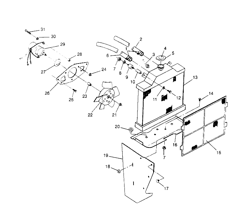 COOLING SYSTEM Sportsman 4x4 W958040 (4930403040A011)