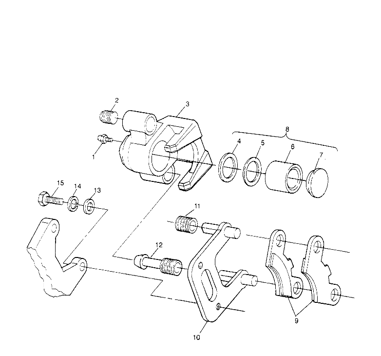 FRONT BRAKE ASSEMBLY Sportsman 4x4 W958040 (4930403040B008)