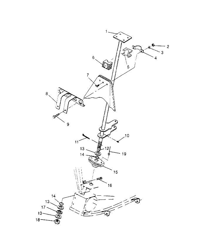 STEERING POST ASSEMBLY Sportsman 4x4 W958040 (4930403040B012)