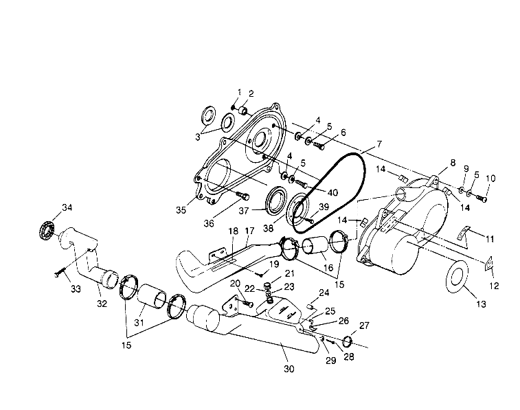 CLUTCH COVER ASSEMBLY Sportsman 4x4 W958040 (4930403040C007)