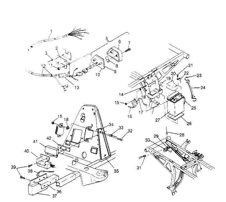 ELECTRICAL/TAILLIGHT ASSEMBLY Sportsman 4x4 W958040 (4930403040C008)