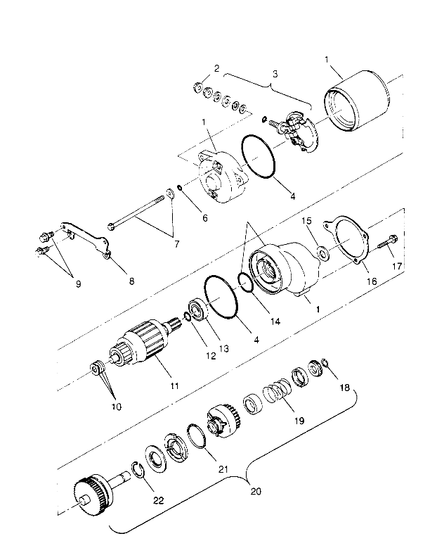 STARTING MOTOR Sportsman 4x4 W958040 (4930403040D006)