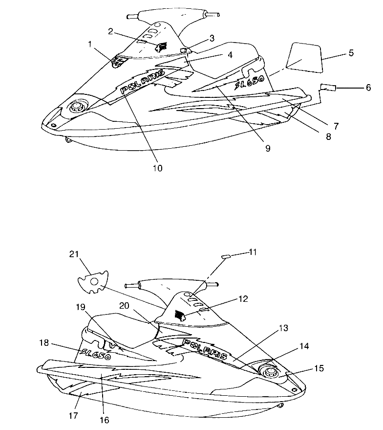 DECALS SL 650 B954058 (4930483048A007)