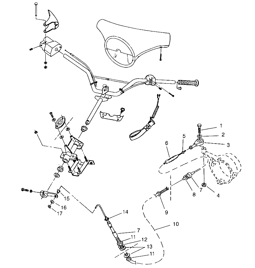 STEERING ASSEMBLY SL 650 B954058 (4930483048A014)