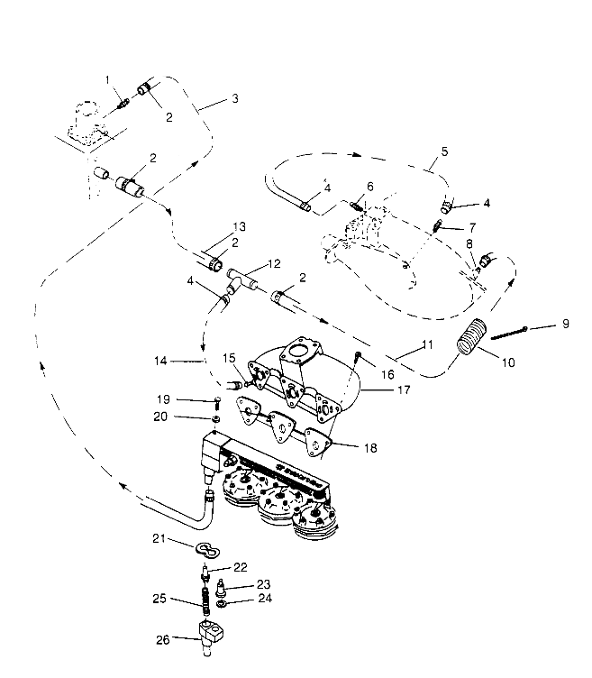 COOLING SYSTEM  SL 650 B954058 (4930483048B007)