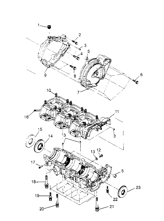 CRANKCASE ASSEMBLY SL 650 B954058 (4930483048B012)