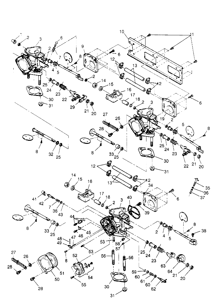 CARBURETOR ASSEMBLY  SL 650 B954058 (4930483048C001)