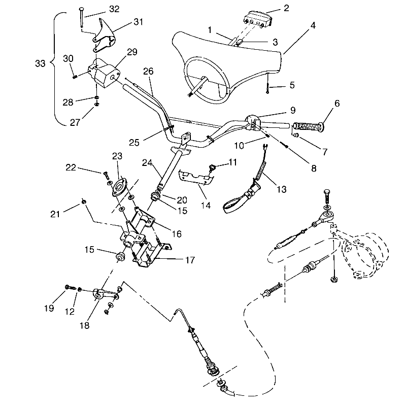 STEERING ASSEMBLY SL 750 B954070 (4930523052A013)