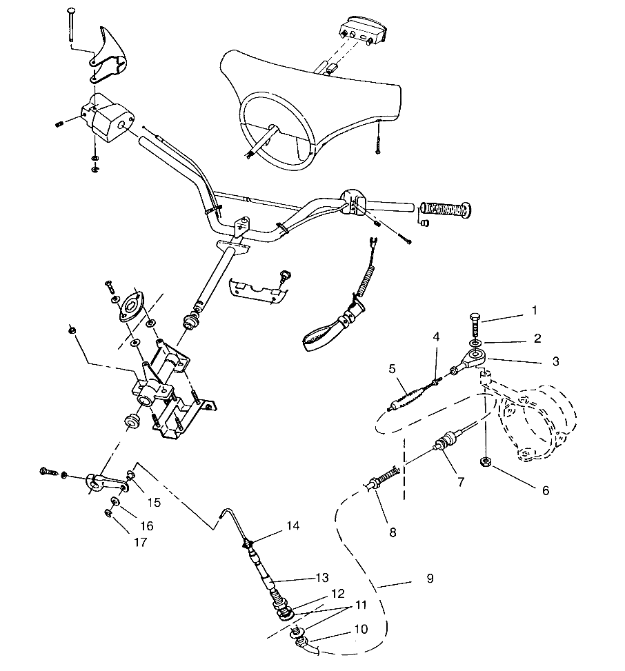 STEERING ASSEMBLY SL 750 B954070 (4930523052A014)