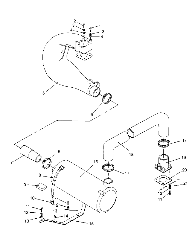 EXHAUST SYSTEM  SL 750 B954070 (4930523052B005)