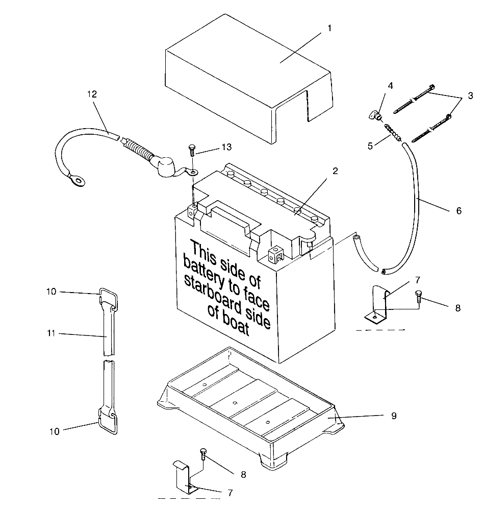 BATTERY BOX SL 750 B954070 (4930523052B006)