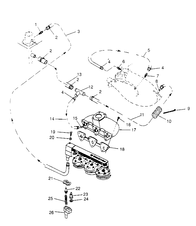 COOLING SYSTEM  SL 750 B954070 (4930523052B008)