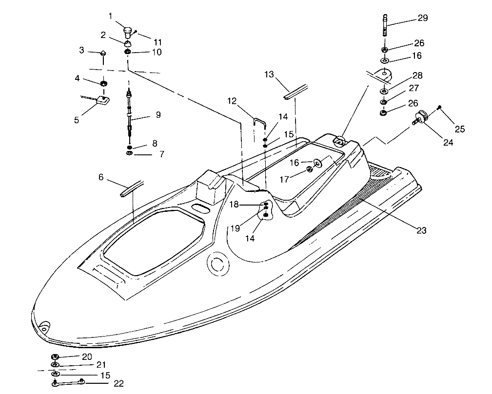 HULL and BODY ASSEMBLY SLT 750 B954170 (4930563056A006)