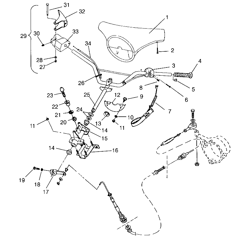 STEERING ASSEMBLY SLT 750 B954170 (4930563056A013)