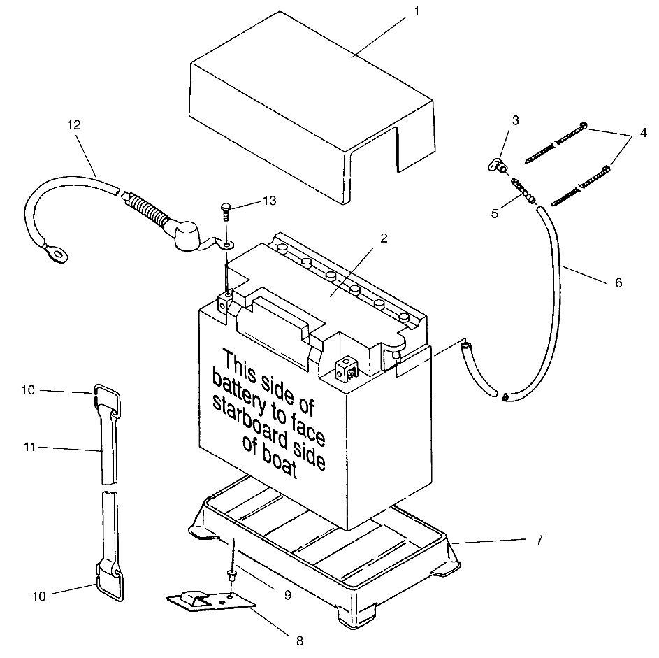 BATTERY BOX SLT 750 B954170 (4930563056B006)