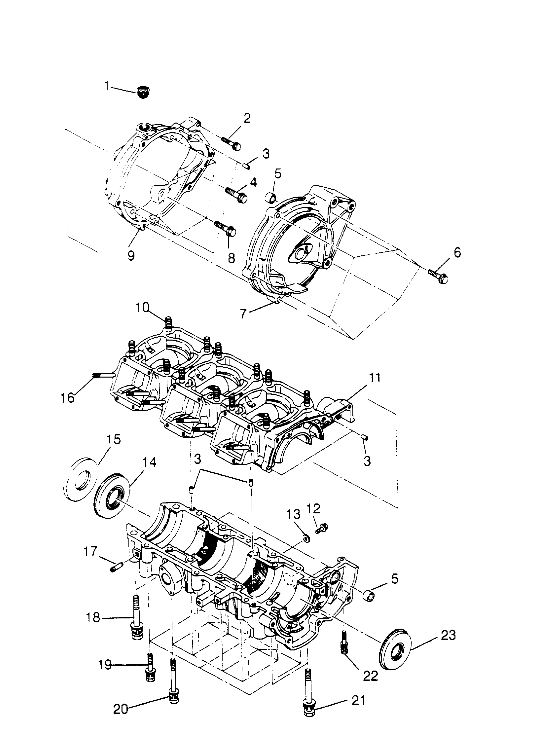 CRANKCASE ASSEMBLY  SLT 750 B954170 (4930563056B014)