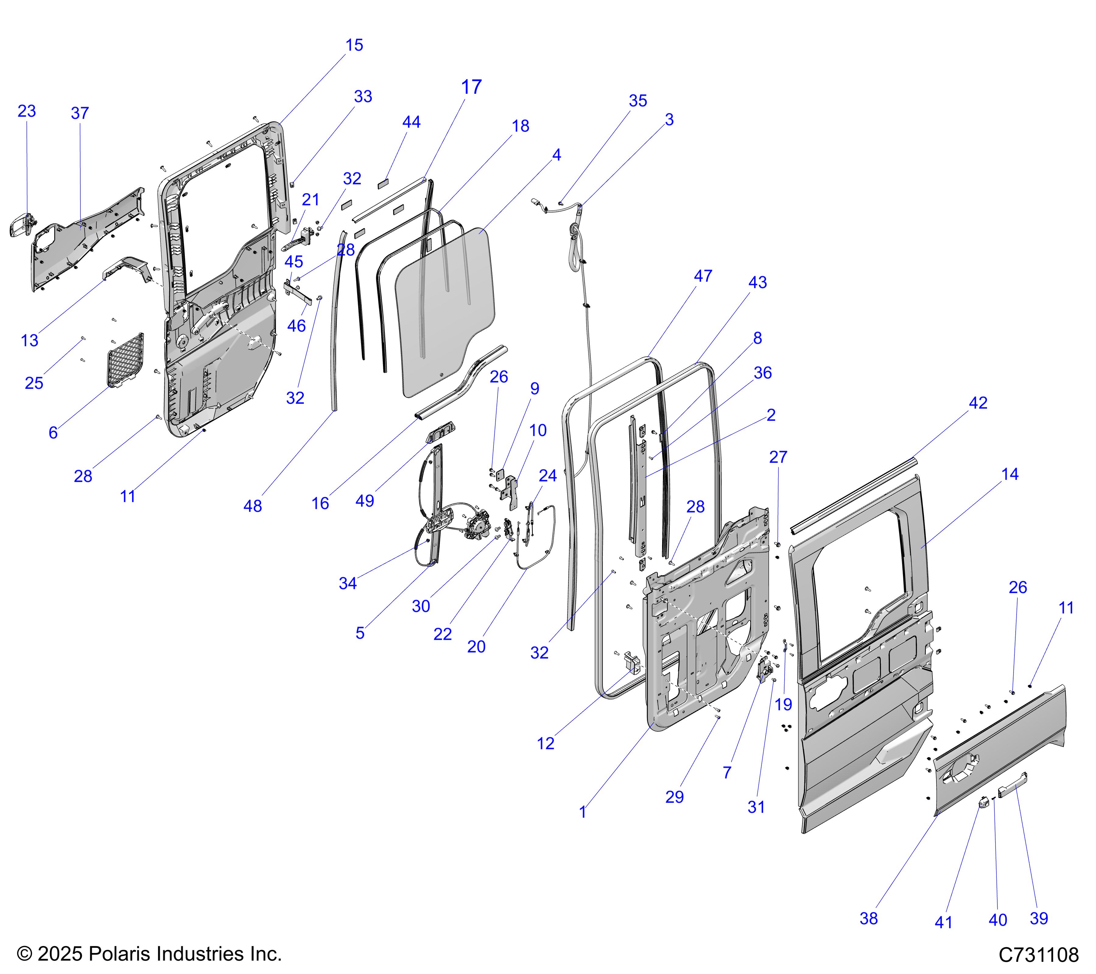 BODY, DOORS, REAR - R26X6L1RBB/BJ (C731108)