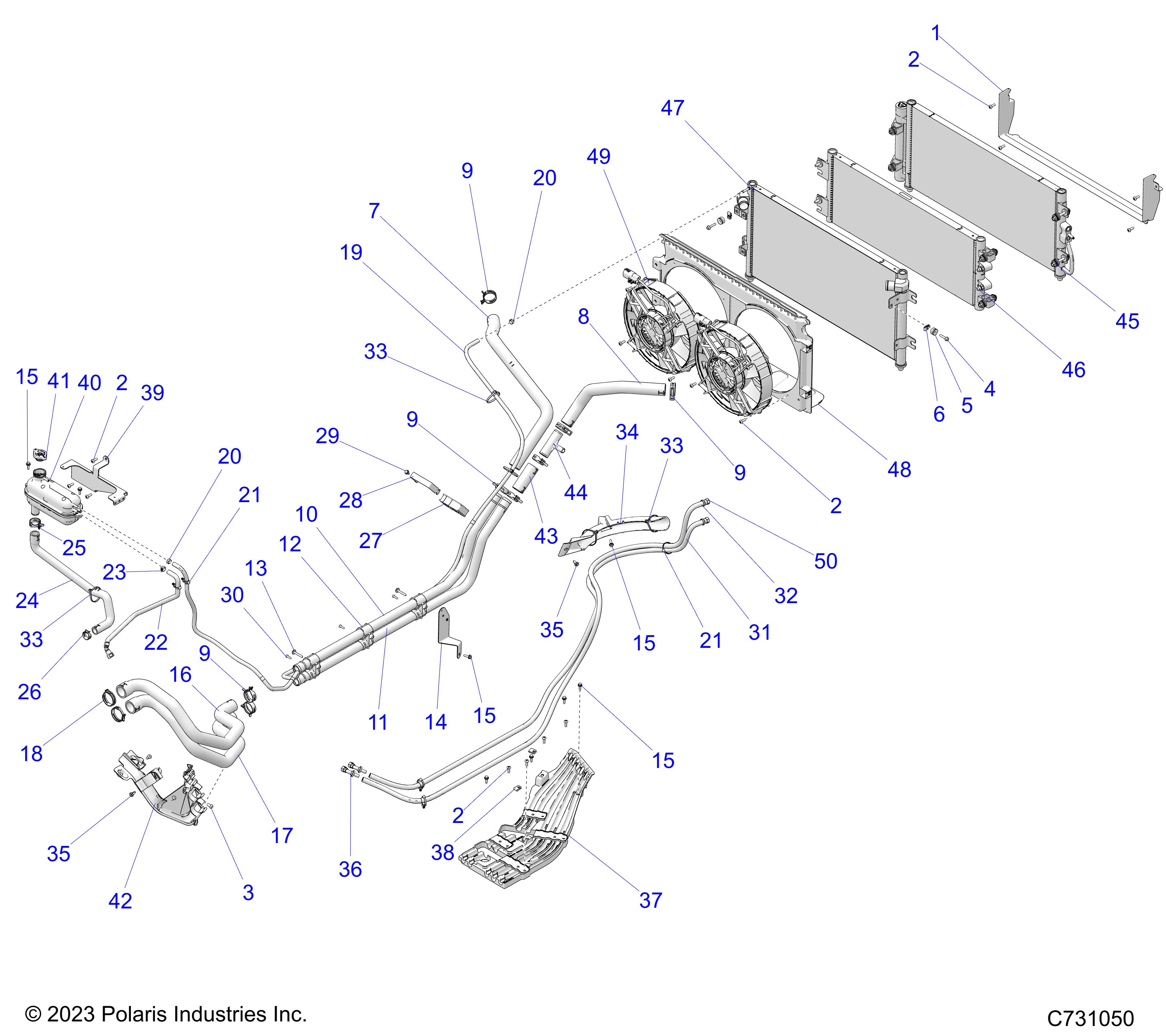 ENGINE, COOLING - R25XAL1RBD/BM (C731050)