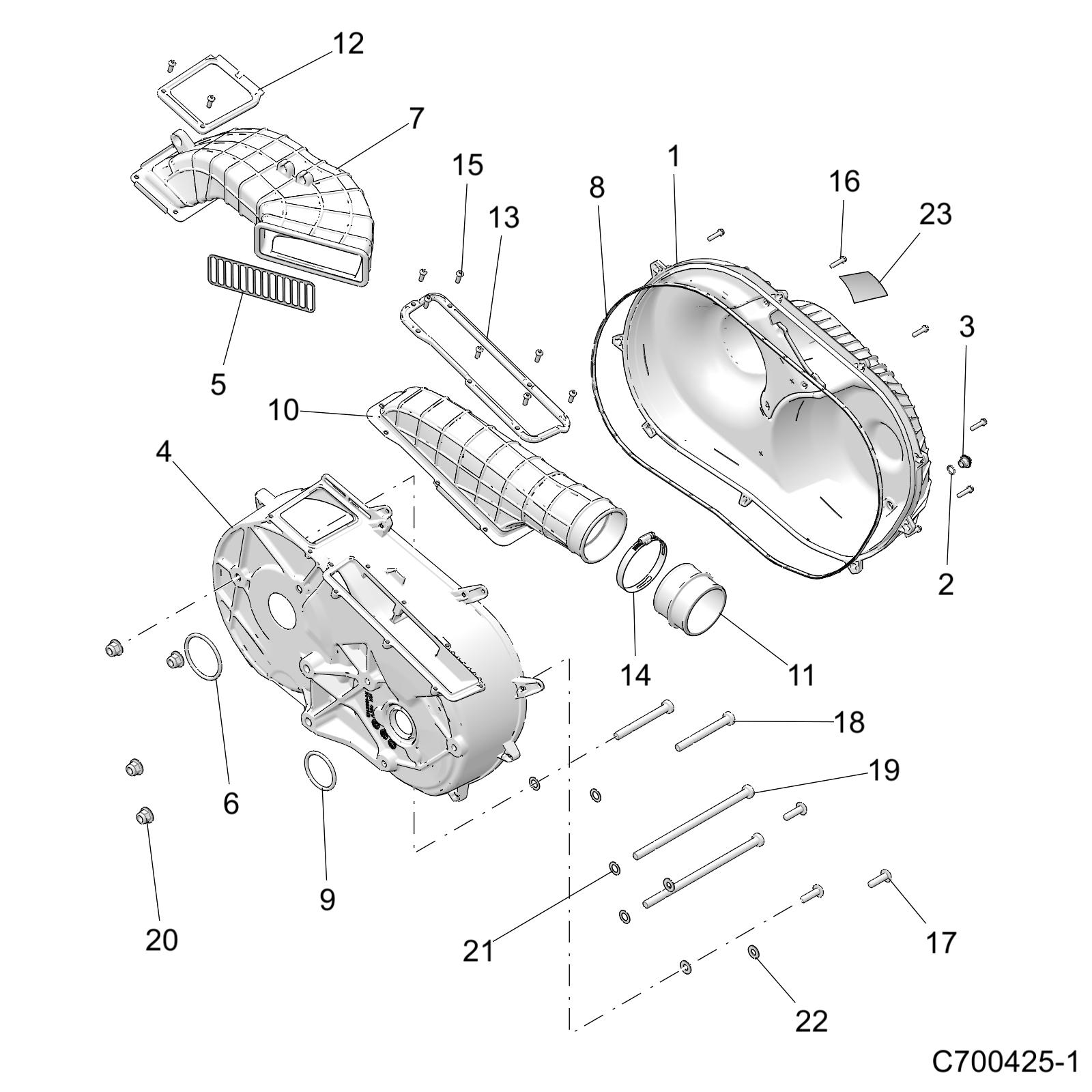 DRIVE TRAIN, CLUTCH COVER - D26P4ED4D4 (C700425-1)
