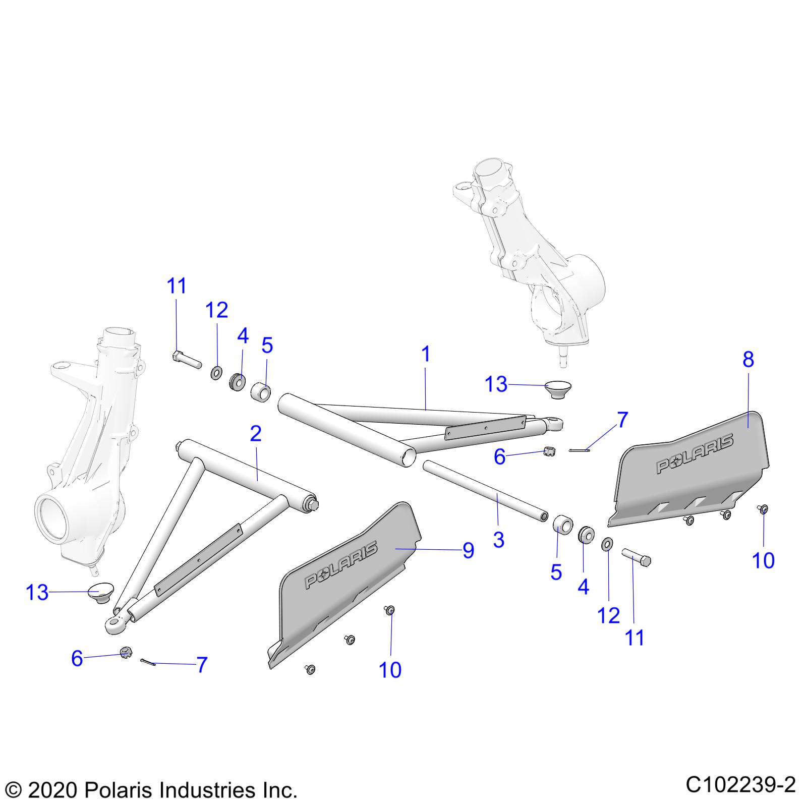 SUSPENSION, A-ARM and STRUT MOUNTING - A23SDE57P4 (C102239-2)