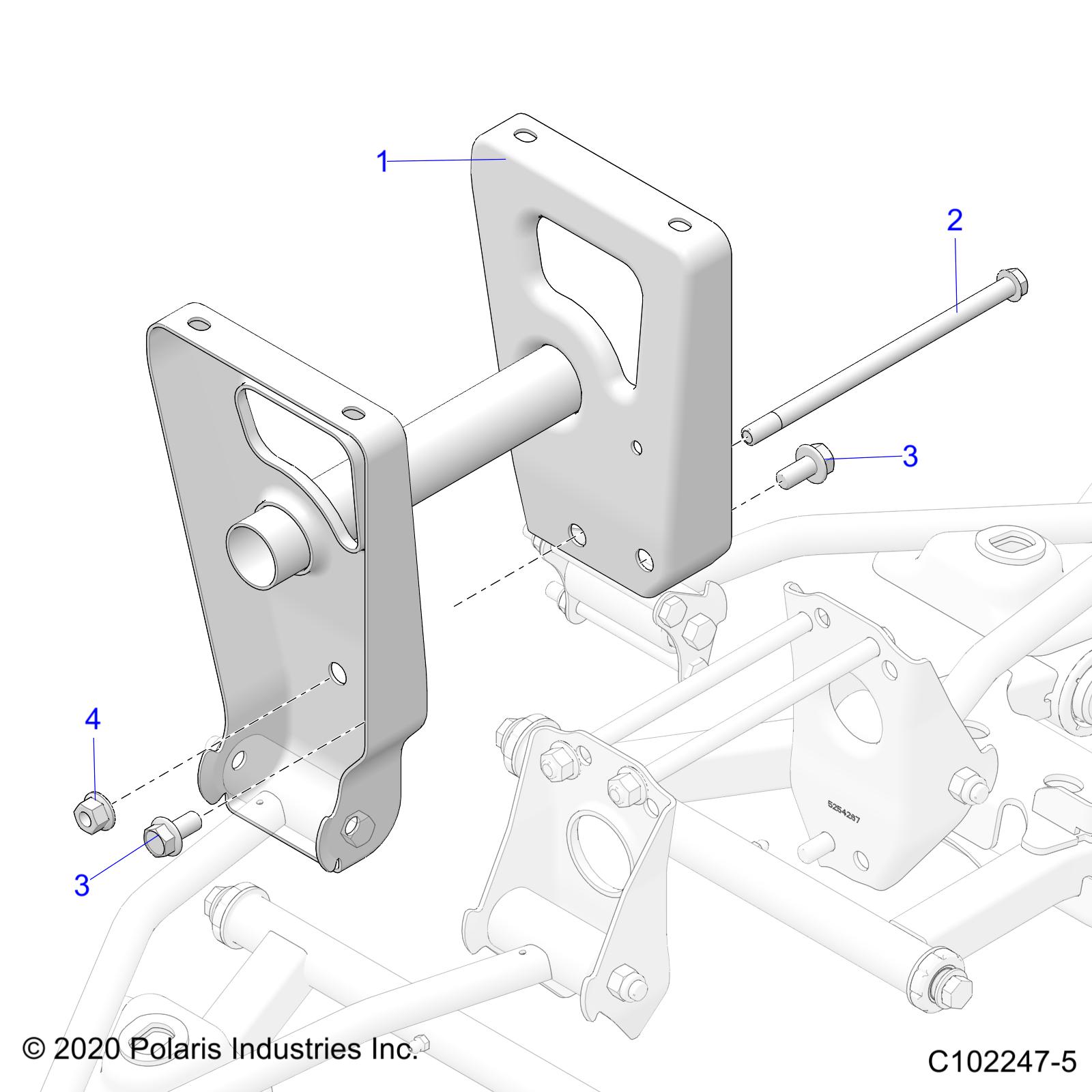 SUSPENSION, MIDDLE SUPPORT - A25SKE57A1 (C102247-5)