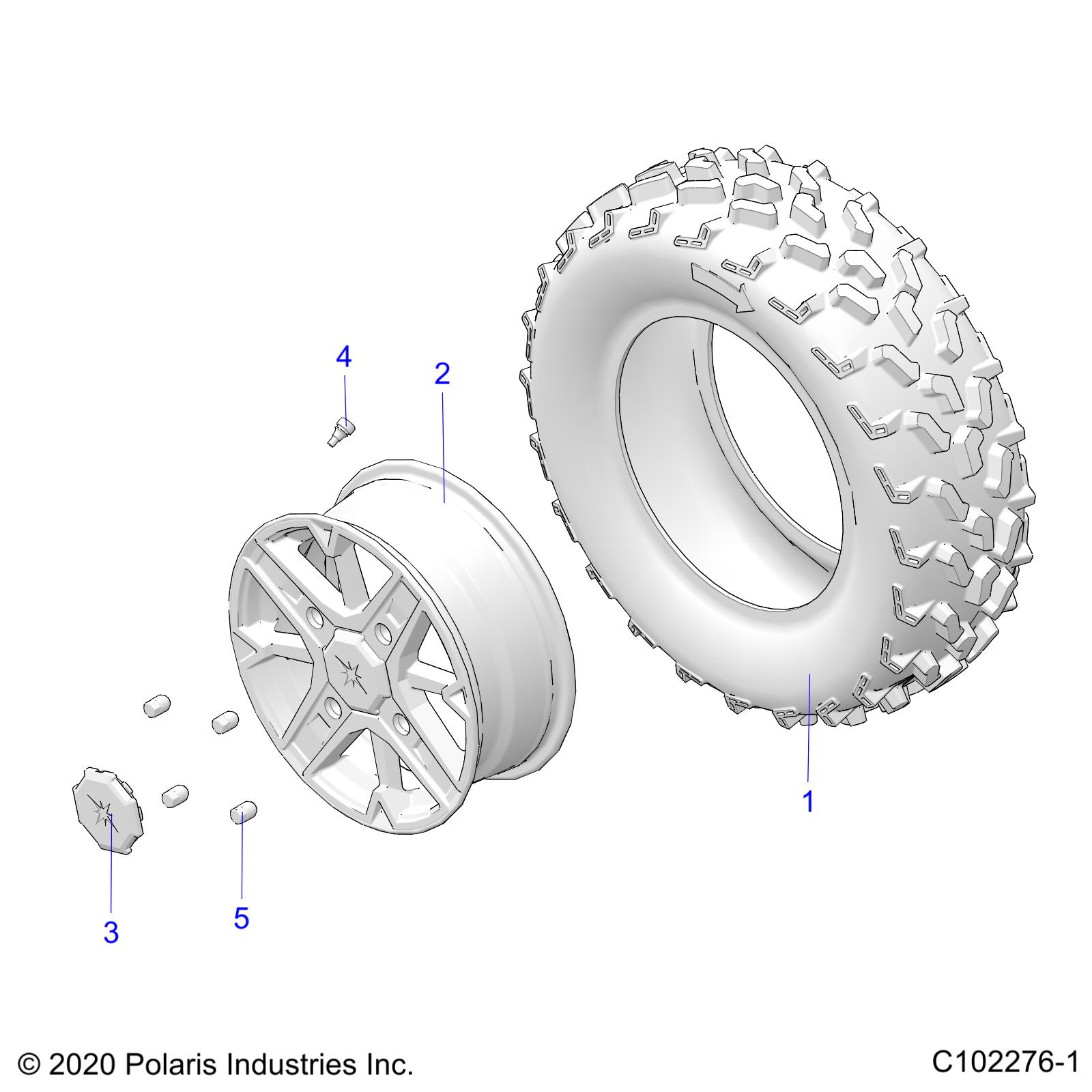 WHEELS, FRONT - A22SYE95KP (C102276-1)