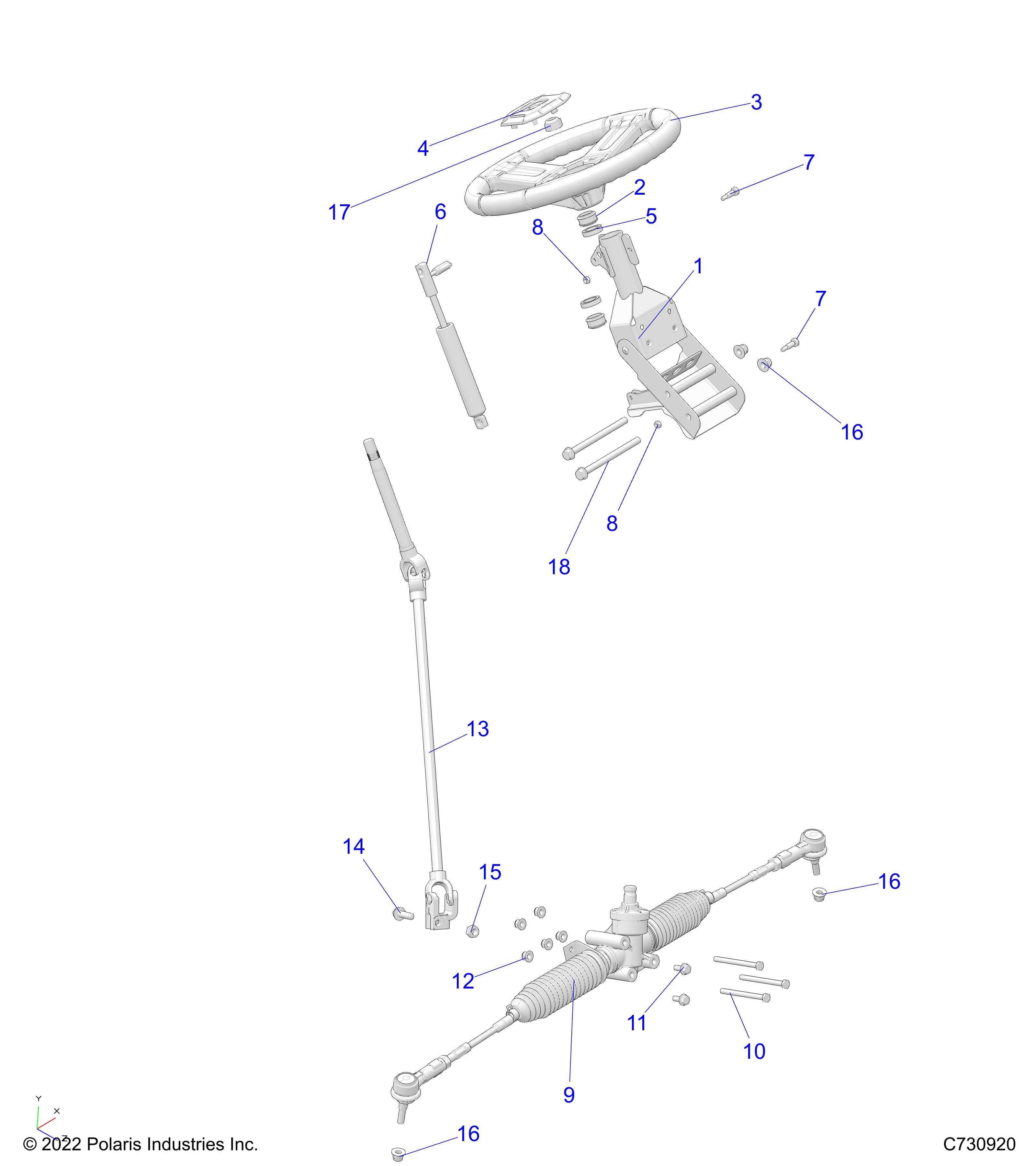 STEERING, STEERING ASM. - R25MAA5AJ1 (C730447)