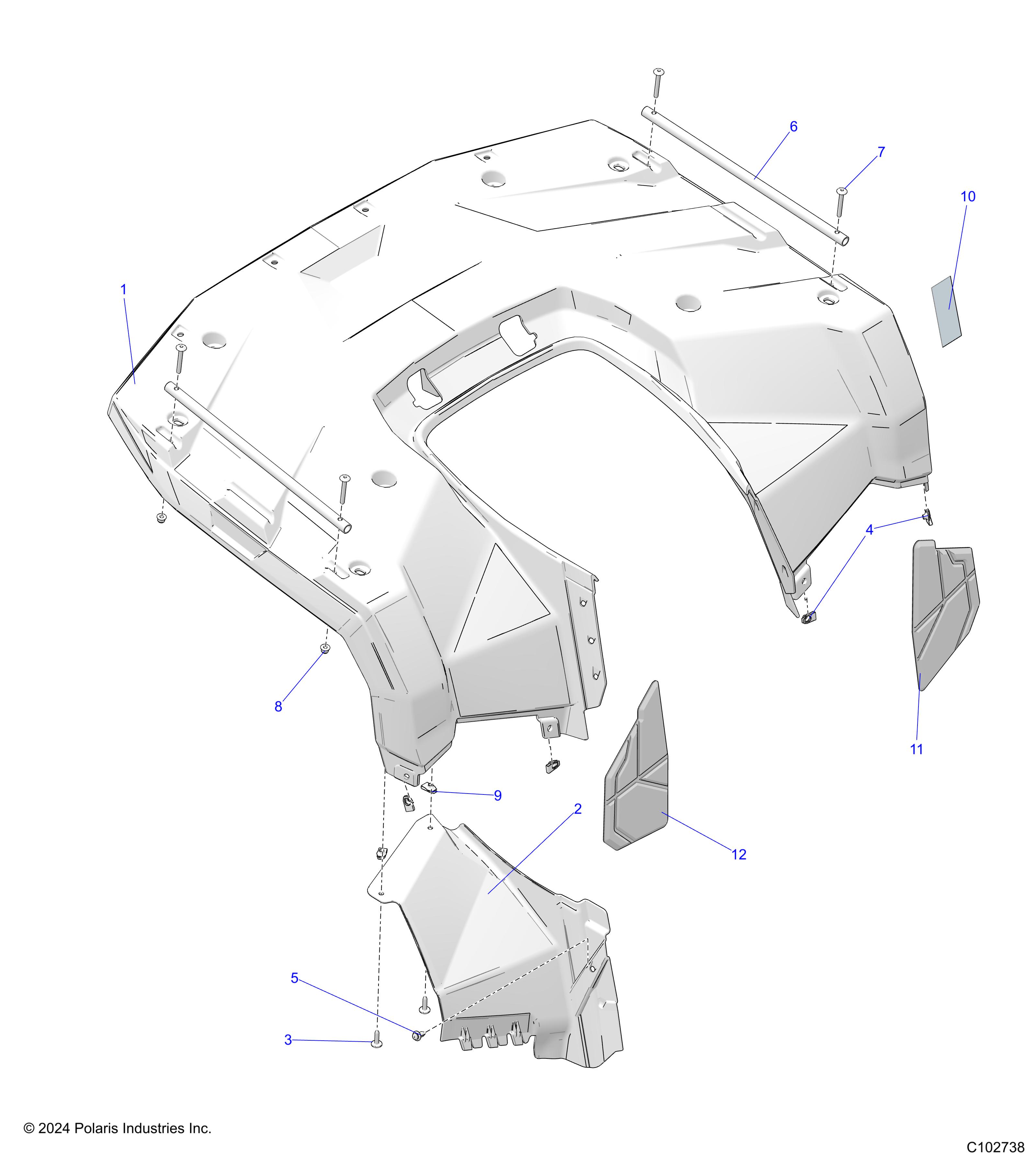 BODY, REAR CAB - A25SDA57A7/E57A4 (C102738)