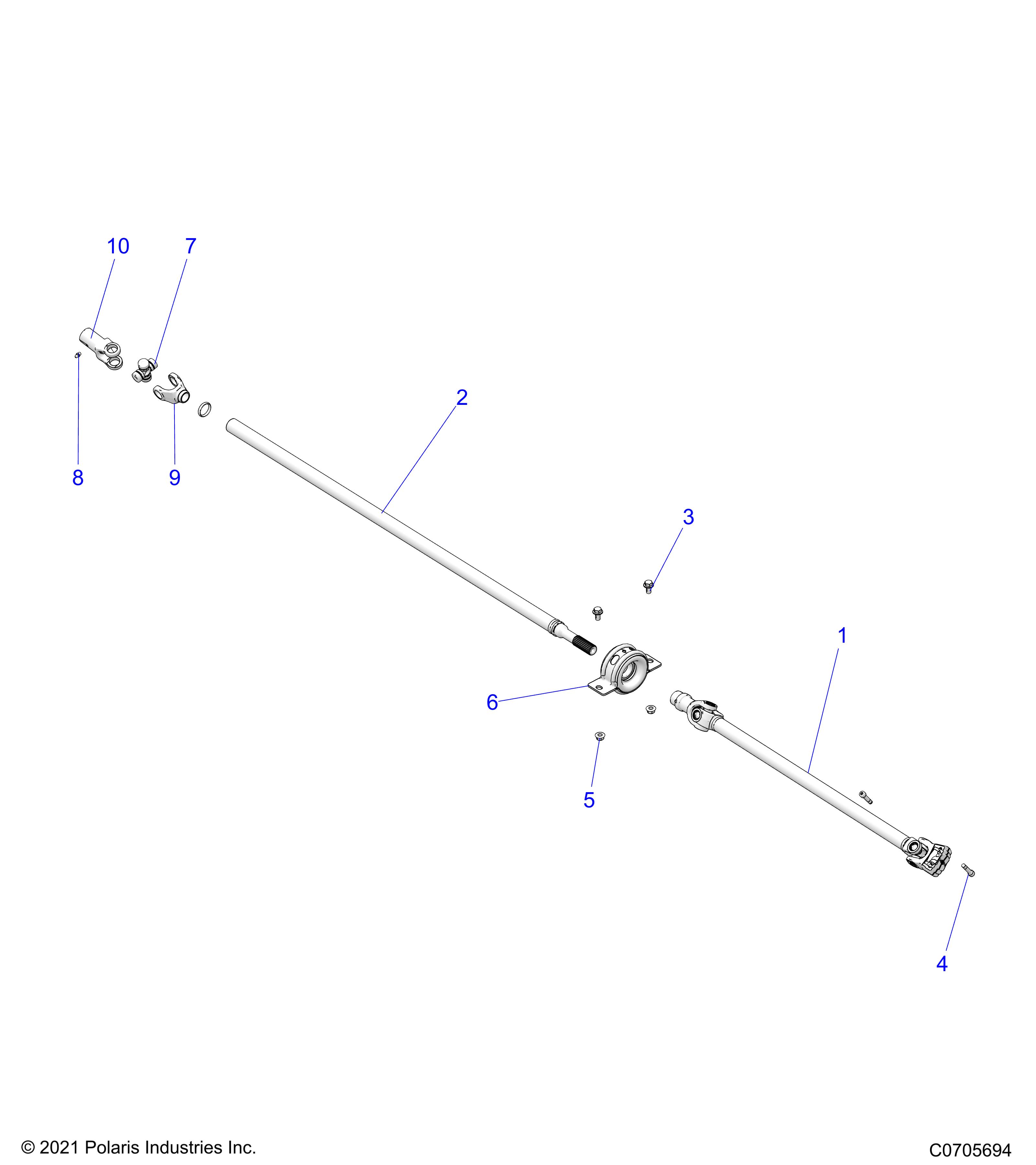 DRIVE TRAIN, FRONT and REAR PROP SHAFT - D26M4A57B4/G57B4/U57B4/W57B4 (C0705694)