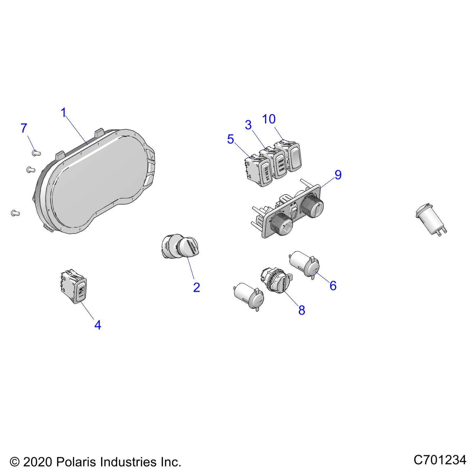 ELECTRICAL, DASH INSTUMENTS - R21RSU99A9/AC/AP/AW/B9/BC/BP/BW (C701234)