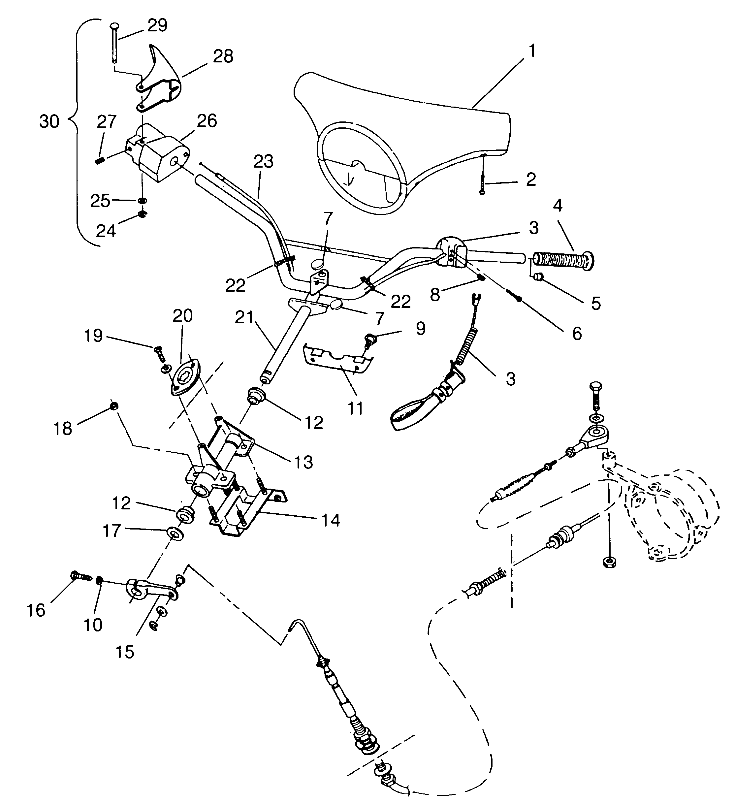 STEERING SL 650 STD B954358 (4932923292A013)