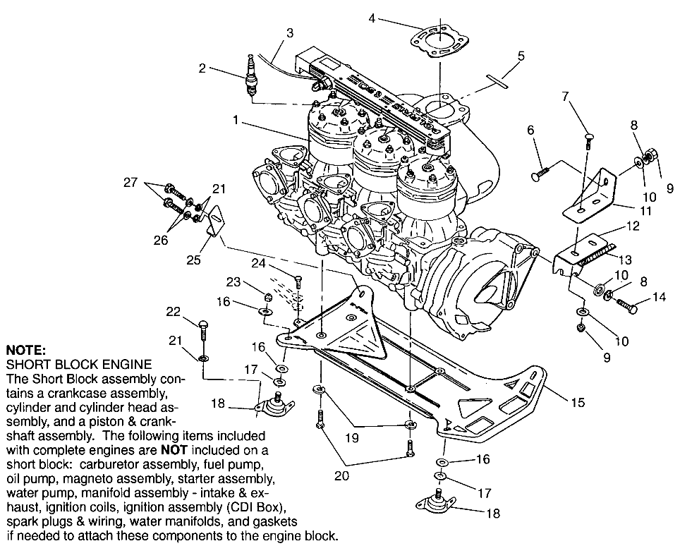 ENGINE MOUNTING SL 650 B954058 (4932923292B001)