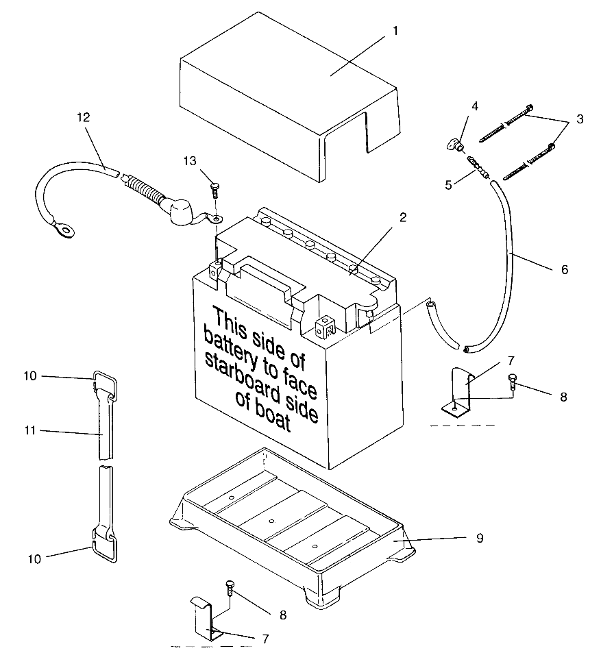 BATTERY BOX SL 650 STD B954358 (4932923292B005)