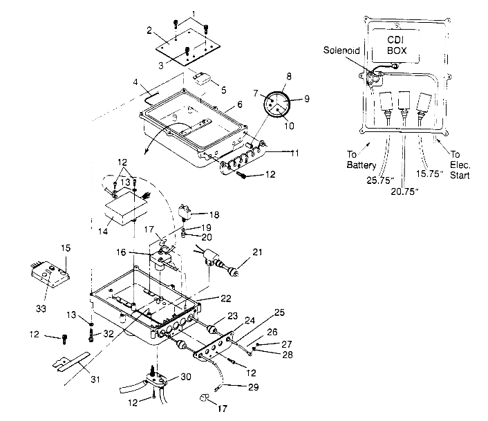 ELECTRICAL BOX SL 650 STD B954358 (4932923292B010)