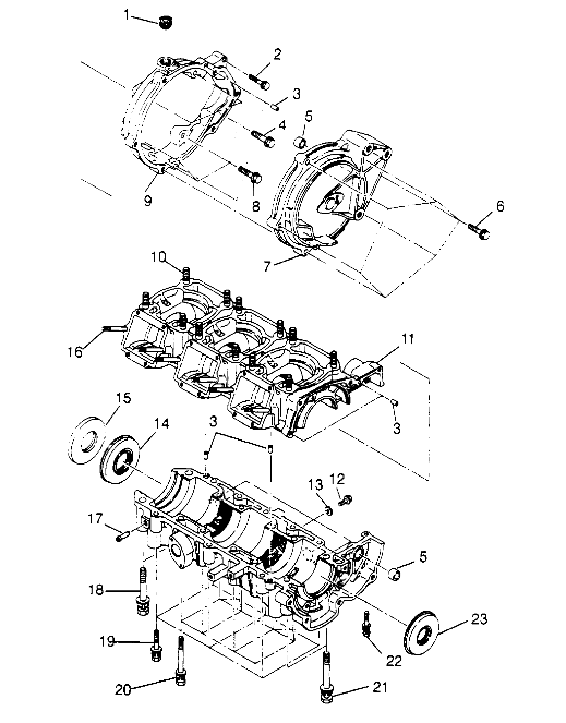 CRANKCASE SL 650 STD B954358 (4932923292B012)