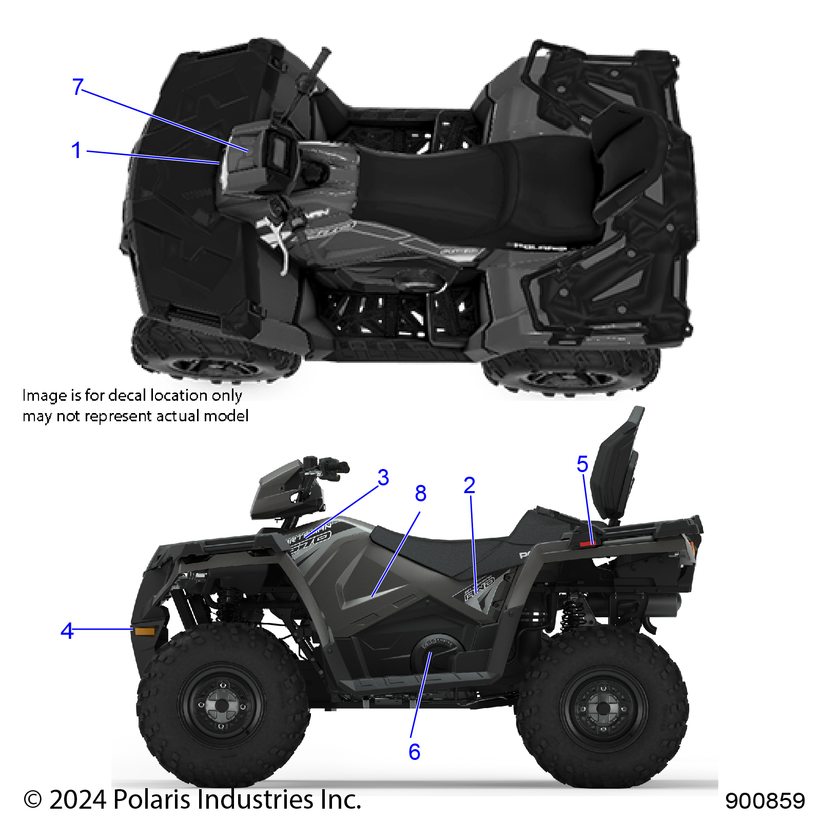 BODY, DECALS, GRAPHIC - A25SDZ57AP (900859)