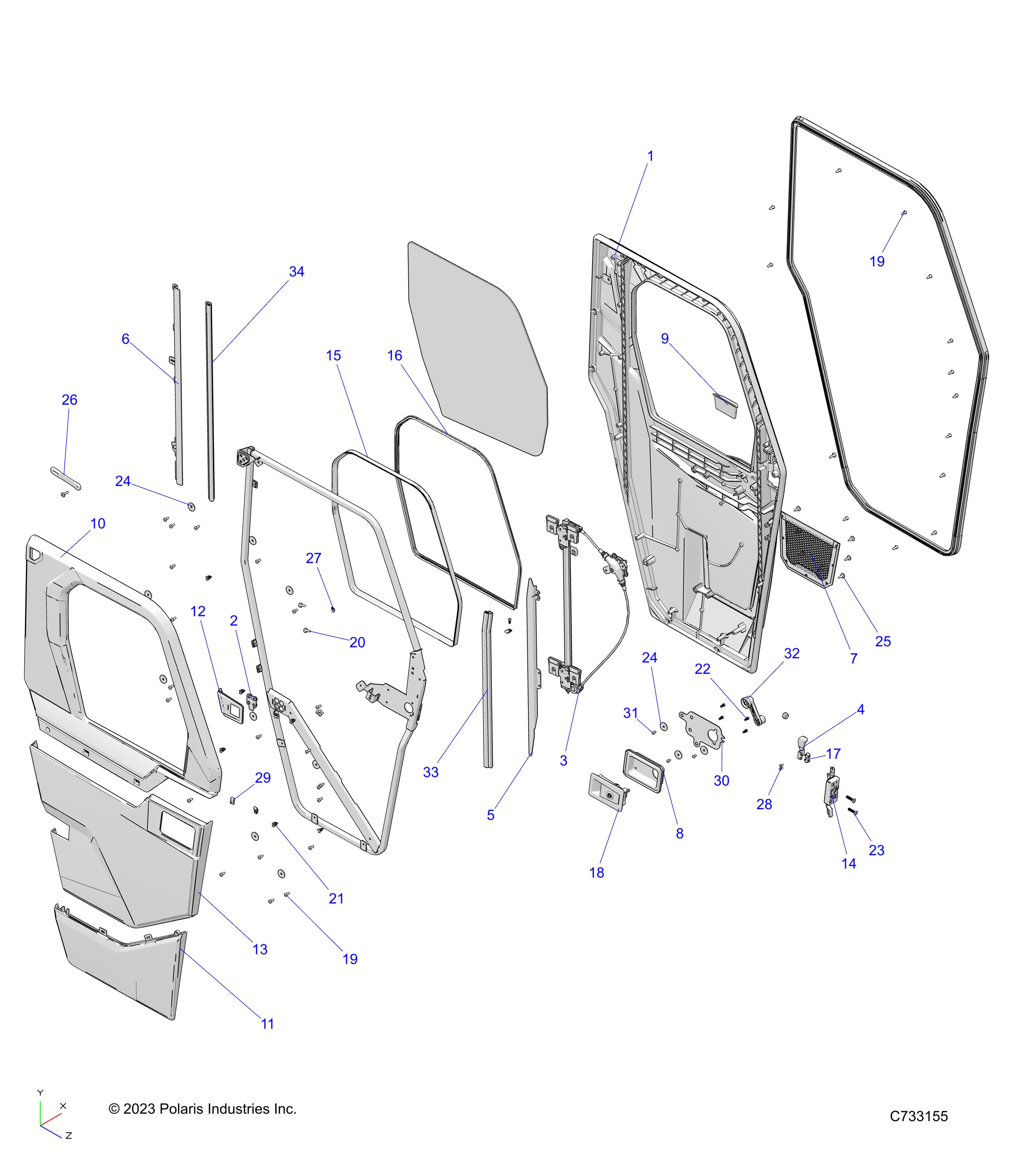 BODY, DOOR FRONT  - R24M4U57Z4/B4/Z9/B9 (C730175)