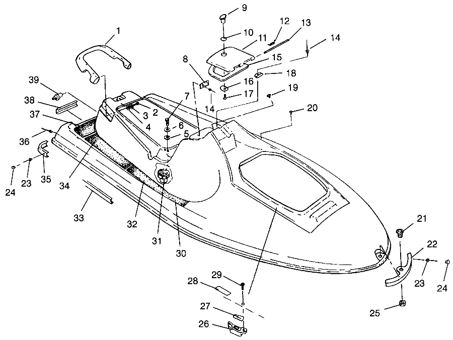 HULL and BODY SLT 700 B964166 and Intl. SLT 700 I964166 (4933923392A005)