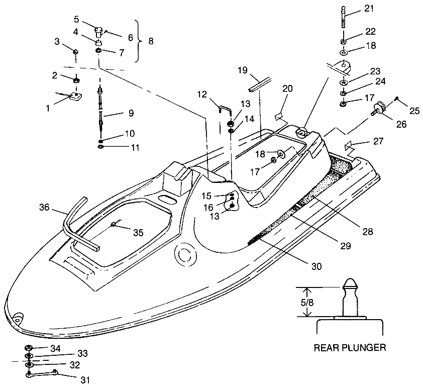 HULL and BODY SLT 700 B964166 and Intl. SLT 700 I964166 (4933923392A006)