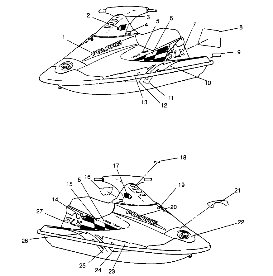 DECALS  SLX 780 B954287 (4933953395A007)