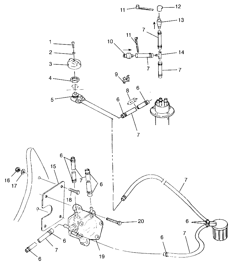 FUEL SYSTEM SLX 780 B954287 (4933953395A010)